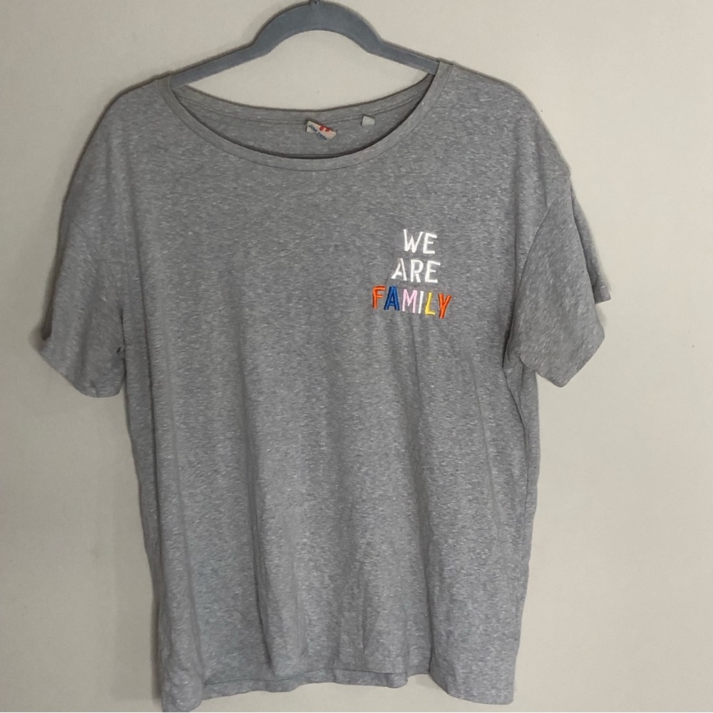 Gray WE ARE FAMILY Rainbow Tee Shirt